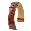 PRESTIGE ALLIGATOR MARRONE DORATO LUCIDO