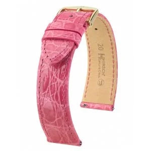 HIRSCH Genuine Croco, pink glänzend
